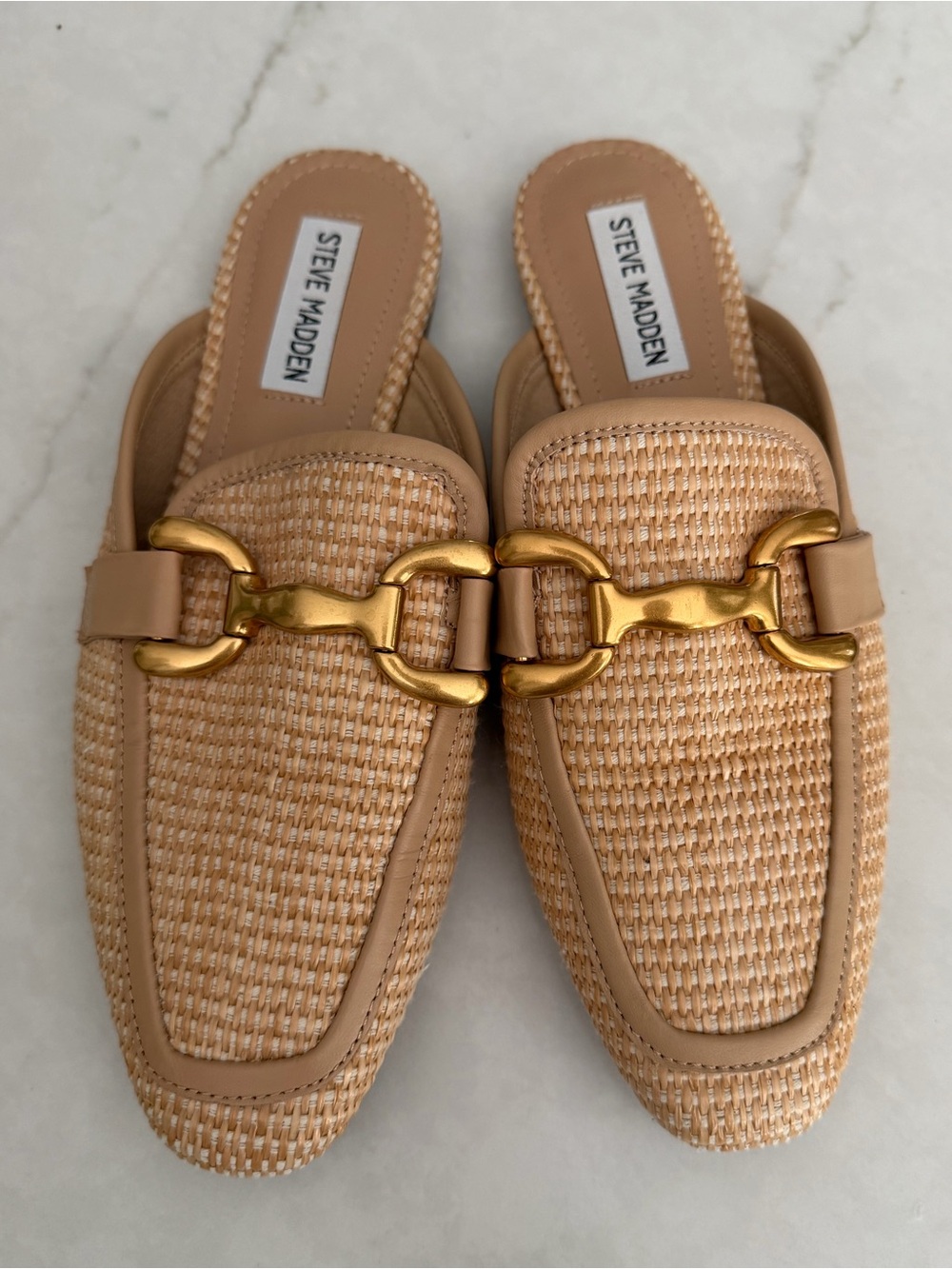 Steve Madden Fortunate Raffia Mules